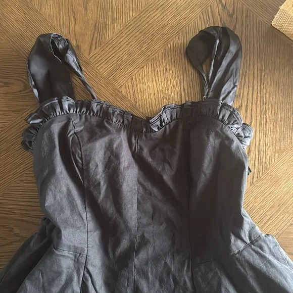 Free People Midnight Magic Sweetheart Neck Sleeveless Ruffle Dress,Small, $129 - Picture 11 of 13